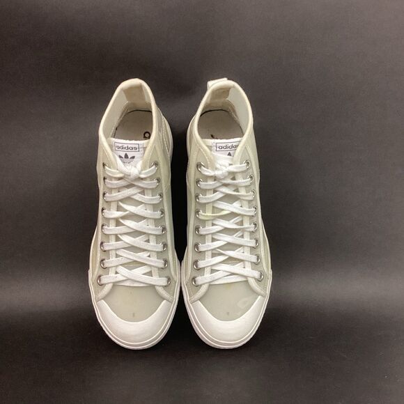 Adidas Nizza High Translucent Tint - Women's Sz 8 - Cloud White Sneakers- FW9940 - Picture 4 of 13